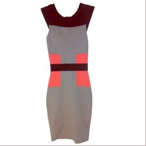 French Connection color block knee length dress
